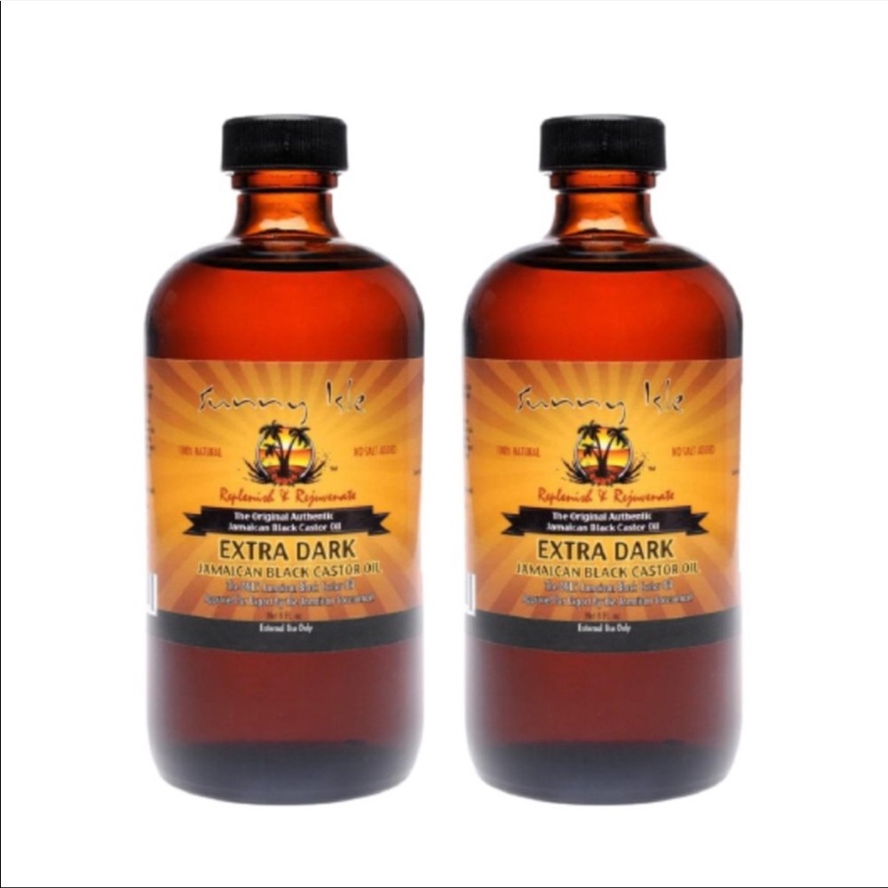 2 Pack Set  (**8oz Bottles**) Sunny Isle Extra Dark Jamaican Black Castor Oil